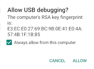 Example of RSA fingerprint message