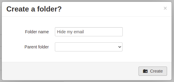 create email folder